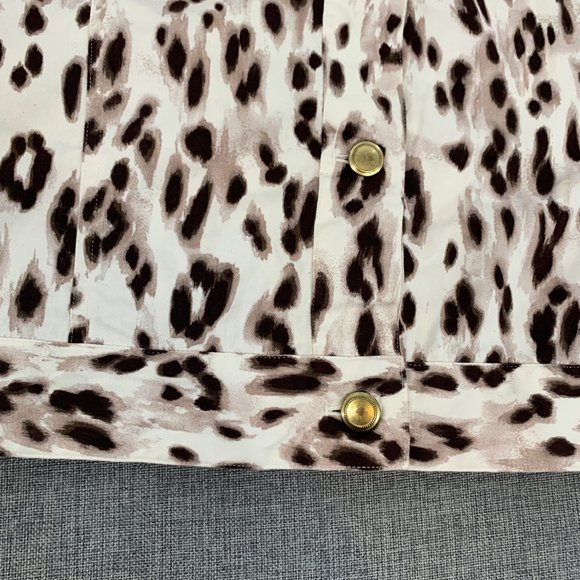 Chico's Long Sleeve Leopard Button Down Jacket Size 3 = XL Animal Print Top - Picture 14 of 14